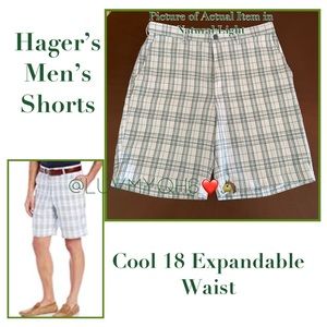 Haggar Men's Shorts Cool 18 Expandable-Waist